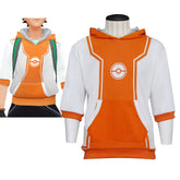 Halloweez Pokemon Trainer Orange Hoodie - The Ultimate Cosplay Costume for AR Game Enthusiasts - Halloweez