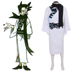 Halloweez Grimsley Cosplay Costume - Premium Dark-Type Elite Four Trainer Gear - Halloweez