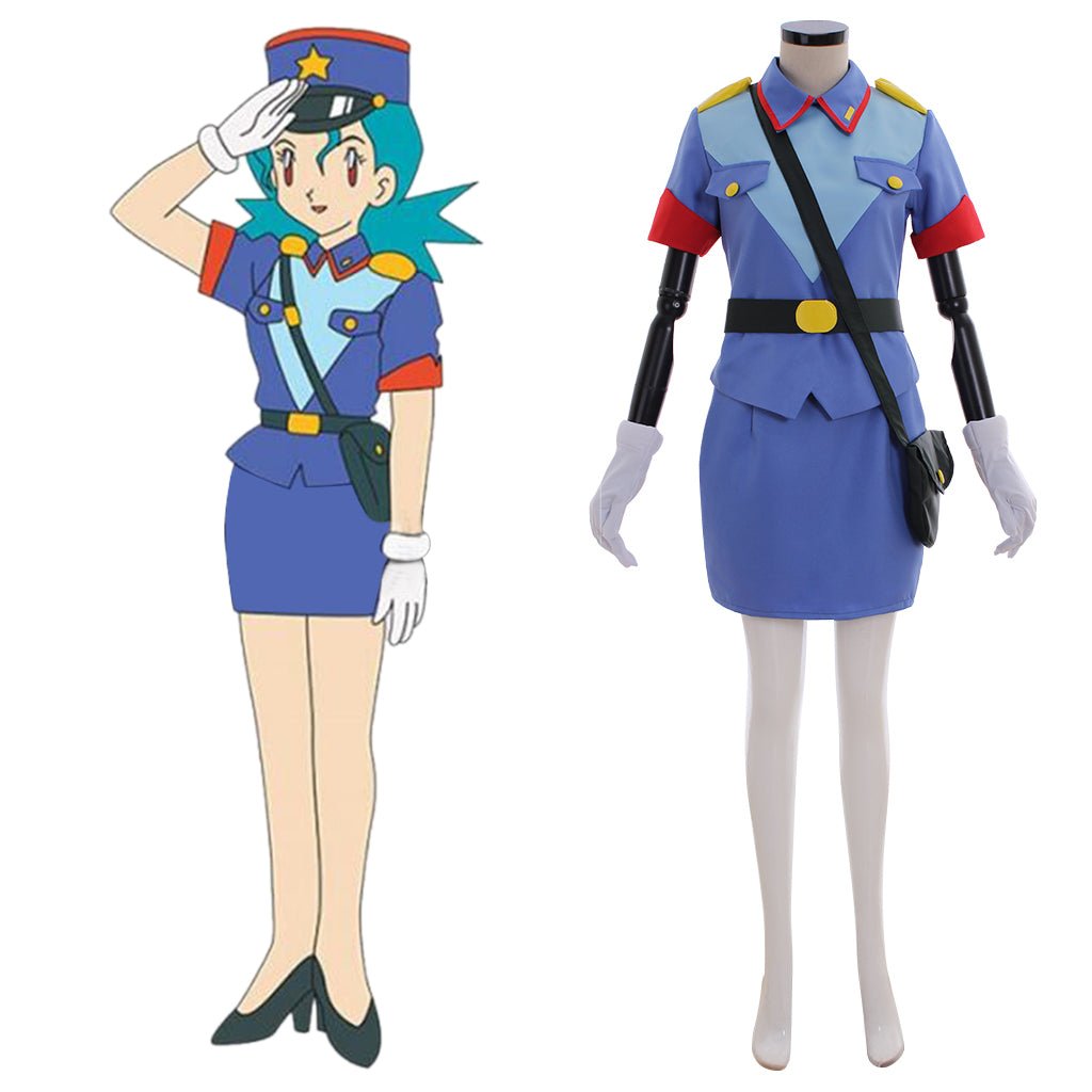 Halloweez Pokemon Officer Jenny Cosplay Costume - Perfect for Anime Enthusiasts - Halloweez