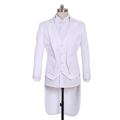 Halloweez Men's Rococo Medieval White Blazer Jacket - 18th Century Cosplay Costume - Halloweez