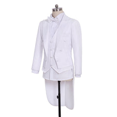 Halloweez Men's Rococo Medieval White Blazer Jacket - 18th Century Cosplay Costume - Halloweez