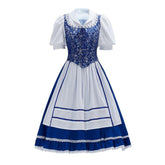 Halloweez Princess Belle Cosplay Costume - Women's Blue Maid Dress - Halloweez