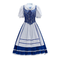 Halloweez Princess Belle Cosplay Costume - Women's Blue Maid Dress - Halloweez