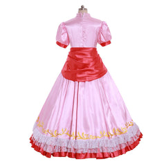 Halloweez Princess Peach Cosplay Costume | Women's Elegant Ball Gown Dress for Themed Parties - Halloweez