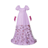 Royal Purple Double-Layer Silk Empire Gown | Halloweez Exclusive - Halloweez