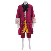 Royal Purple Red Baroque Halloweez Men's Medieval Costume | Stylish Cosplay Suit for Events - Halloweez