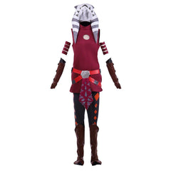 Halloweez Red Ahsoka Tano Cosplay Costume | Adult Women Battle Suit & Hat | Star Wars Halloween Outfit - Halloweez
