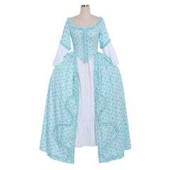 Halloweez Rococo Blue Dress | 18th Century French Royal Style | Victorian Era Inspired Gown - Halloweez
