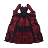 Elegant Halloweez Rococo Rose Red Ball Gown | Timeless Vintage Princess Costume for Special Events - Halloweez