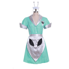 Halloweez Crashdown Cafe Waitress Cosplay Costume | Liz Parker Maid Dress | Halloween Alien Outfit - Halloweez