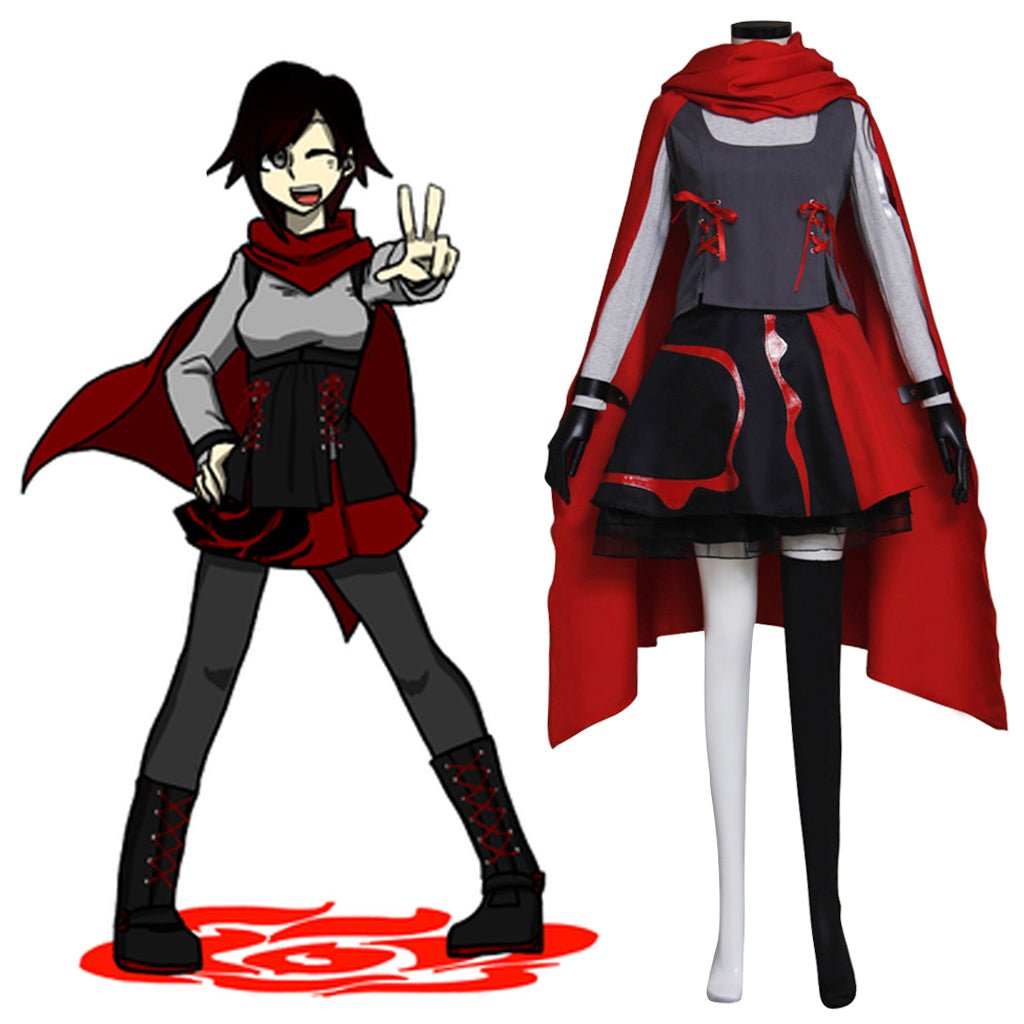 Halloweez RWBY Volume 7 Ruby Rose Cosplay Costume - Perfect for Anime Fans - Halloweez