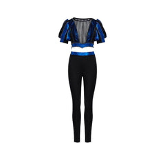 Halloweez Catherine Parr Cosplay Costume | Women's Crop Top and Pants Suit | Music Festival Performance Outfit - Halloweez