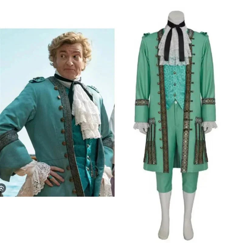 Halloweez Stede Bonnet Pirate Cosplay Costume - Elegant Green Pirate Uniform Set | Unique Halloween Costume - Halloweez