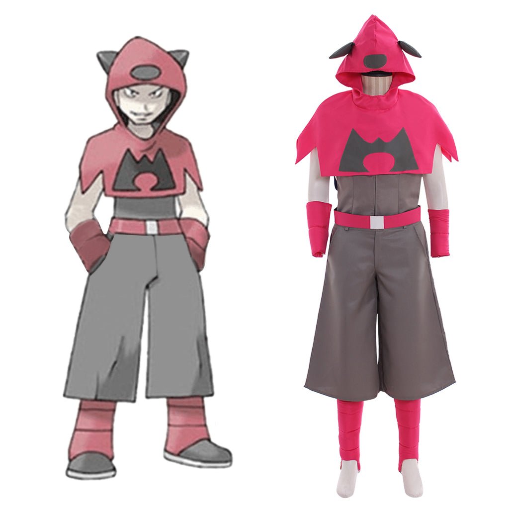 Halloweez Men’s Team Magma Cosplay Costume - Pokémon Anime Inspired - Halloweez