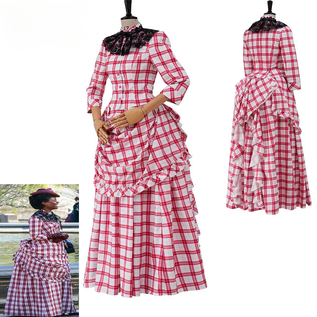 Halloweez Peggy Scott Cosplay Costume | 1880s Victorian Bustle Dress | Civil War Era Ball Gown - Halloweez