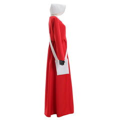 Halloweez Offred Cape Dress - The Handmaid's Tale Cosplay Costume with Hat & Bag for Women - Halloweez