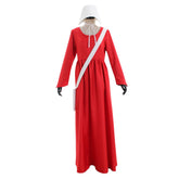 Halloweez Offred Cape Dress - The Handmaid's Tale Cosplay Costume with Hat & Bag for Women - Halloweez