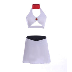 Halloweez Ty Lee Cosplay Swimsuit Set – Alluring White Top and Mini Skirt - Halloweez