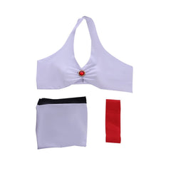 Halloweez Ty Lee Cosplay Swimsuit Set – Alluring White Top and Mini Skirt - Halloweez