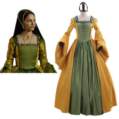 Halloweez Tudor England Dress | Anne and Mary Inspired Cosplay Gown for Women | Elegant Medieval Court Ball Costume - Halloweez