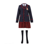 Halloweez Umbrella Academy Girl School Uniform Cosplay Costume | Premium Jacket and Dress Set for Adults - Halloweez