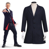 Halloweez Time Traveller Costume for Men - Iconic Doctor Who Trench Coat Cosplay - Capaldi Inspired Long Coat - Halloweez