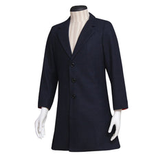 Halloweez Time Traveller Costume for Men - Iconic Doctor Who Trench Coat Cosplay - Capaldi Inspired Long Coat - Halloweez