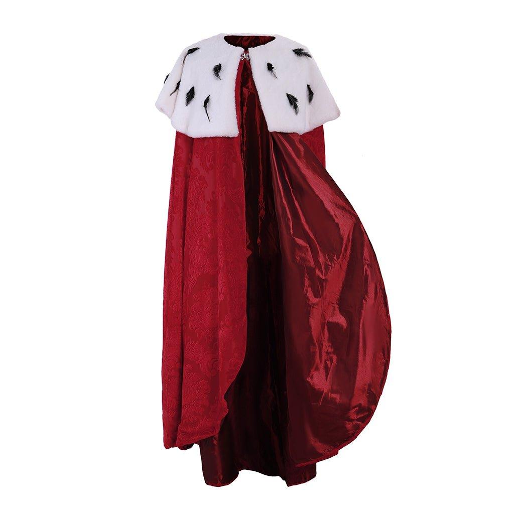 Halloweez Tudor Costume Cloak | Authentic King George Cosplay Cape | Elegant Historical Performance Garment - Halloweez