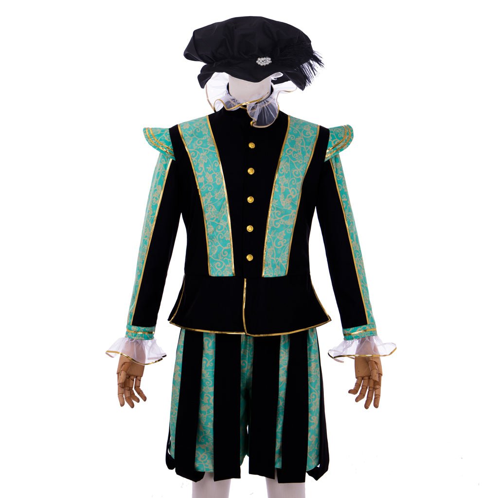 Halloweez Court Noble Men's Costume - Elizabethan Prince Ensemble with Hat | Medieval Collection - Halloweez