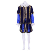 Halloweez Tudor Era King Cosplay - Premium Blue Renaissance Costume for Men - Halloweez