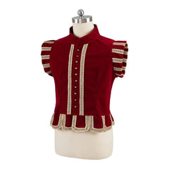 Halloweez Tudor Prince Red Vest - Authentic Medieval Renaissance Royal Nobleman Costume for Men - Halloweez