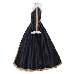 Halloweez Queen Elizabeth Tudor Cosplay Costume | Elegant Black-White Women's Tudor Ball Gown for Historical Events - Halloweez