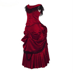 Elegant Victorian Bustle Gown | Halloweez Gothic Georgian Dress for Masquerade & Reenactment - Halloweez