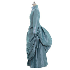 Elegant Victorian Day Dress in Green | Halloweez Dracula-Themed Vintage Tea Party & Ball Gown - Halloweez