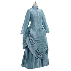 Elegant Victorian Day Dress in Green | Halloweez Dracula-Themed Vintage Tea Party & Ball Gown - Halloweez