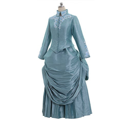 Elegant Victorian Day Dress in Green | Halloweez Dracula-Themed Vintage Tea Party & Ball Gown - Halloweez