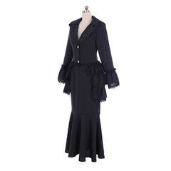 Elegant Victorian Gothic Bustle Gown Dress | Corset & Steampunk Skirt Ensemble | Southern Belle Inspired - Halloweez