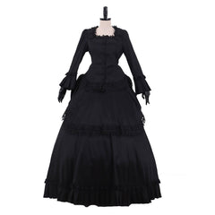 Elegant Victorian Gothic Bustle Dress | Exquisite Steampunk Ball Gown for Halloweez Cosplay - Halloweez
