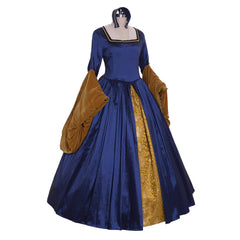 Elegant Halloweez Renaissance Dress | Elizabeth Tudor Inspired Blue Cosplay Costume for Women - Halloweez