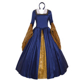 Elegant Halloweez Renaissance Dress | Elizabeth Tudor Inspired Blue Cosplay Costume for Women - Halloweez