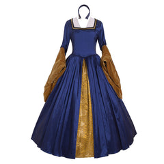 Elegant Halloweez Renaissance Dress | Elizabeth Tudor Inspired Blue Cosplay Costume for Women - Halloweez