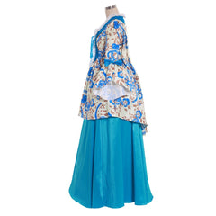 Elegant Rococo Gothic Marie Antoinette Dress | Custom Colonial Walking & Riding Flower Dress for Women by Halloweez - Halloweez