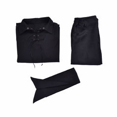 Halloweez Westley Princess Bride Cosplay - Black Swordsman Warrior Suit - Halloweez