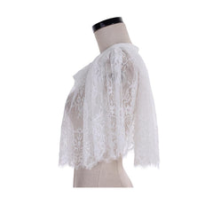 Elegant White Lace Bolero Shrug for Women - Perfect Bridal Cape and Evening Wrap - Halloweez