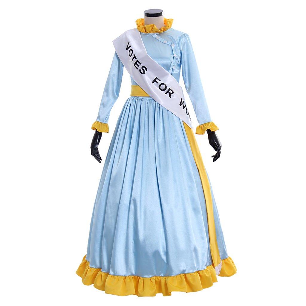 Halloweez Mrs. Banks Blue Ball Gown Costume | Timeless Movie Cosplay Dress for Events - Halloweez