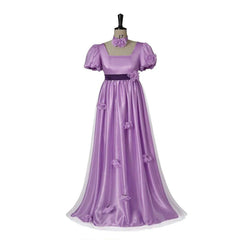 Women Halloweez Cosplay Costume Purple Dress - A Noble Regency Princess Ball Gown - Halloweez