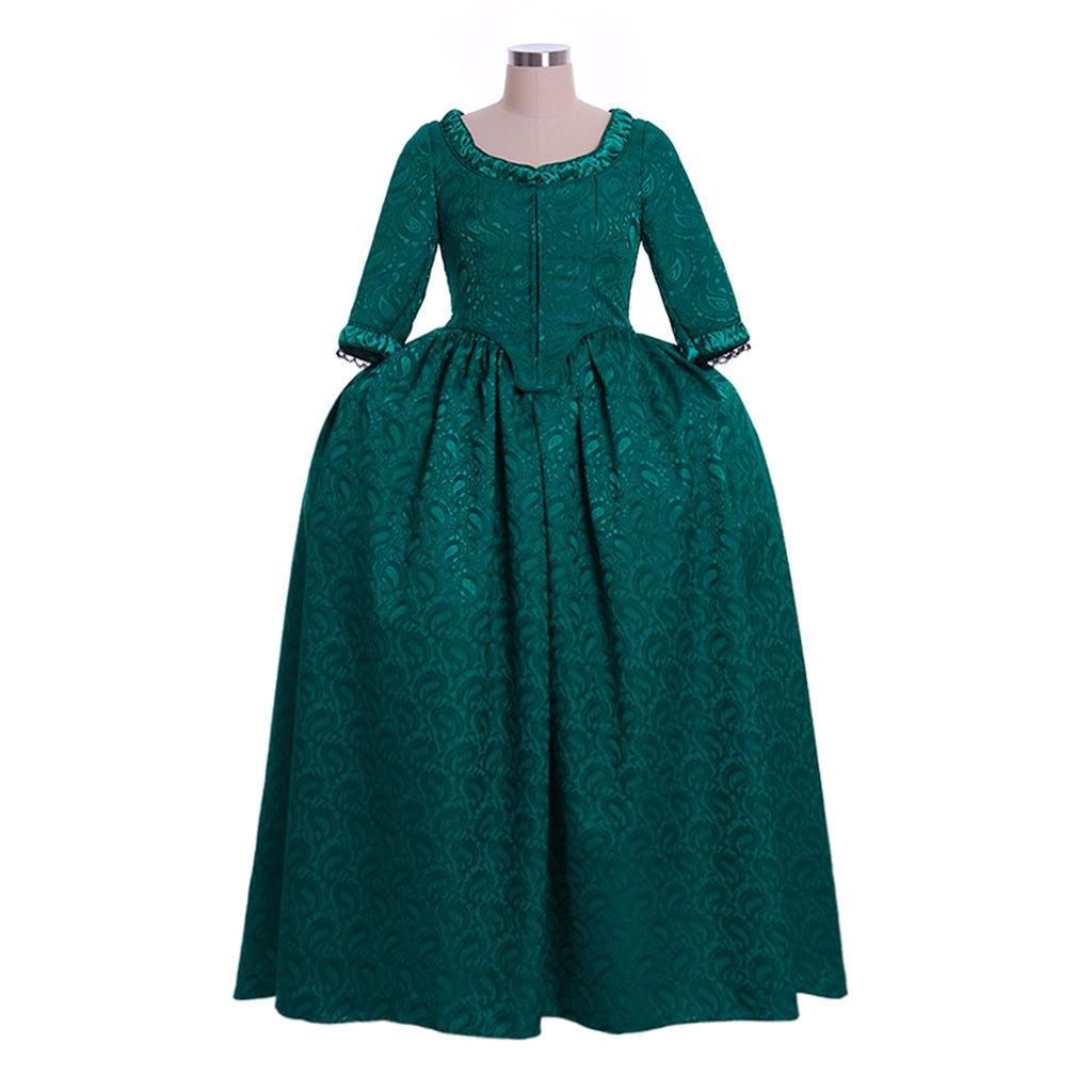 Women's Outlander Inspired Green Ball Gown Costume by Halloweez | Elegant Rococo Dress for Cosplay and Events - Halloweez