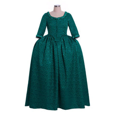 Women's Outlander Inspired Green Ball Gown Costume by Halloweez | Elegant Rococo Dress for Cosplay and Events - Halloweez