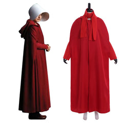 Women's Halloweez Handmaid's Tale Costume - Red Hooded Cloak Robe for Halloween - Halloweez