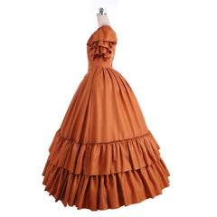 Elegant Women's Medieval Rococo Dress | Victorian Baroque Ball Gown with Ruffle Details by Halloweez - Halloweez